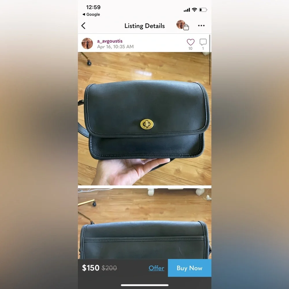 Genuine Vintage COACH Leather Purse - Picture 14 of 15